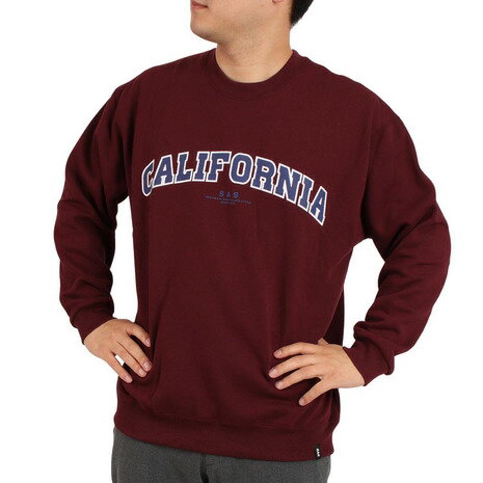 エスエーエス(SAS) 裏起毛ヘビースウェット CAL SAS2217201-39:WINE (メンズ)