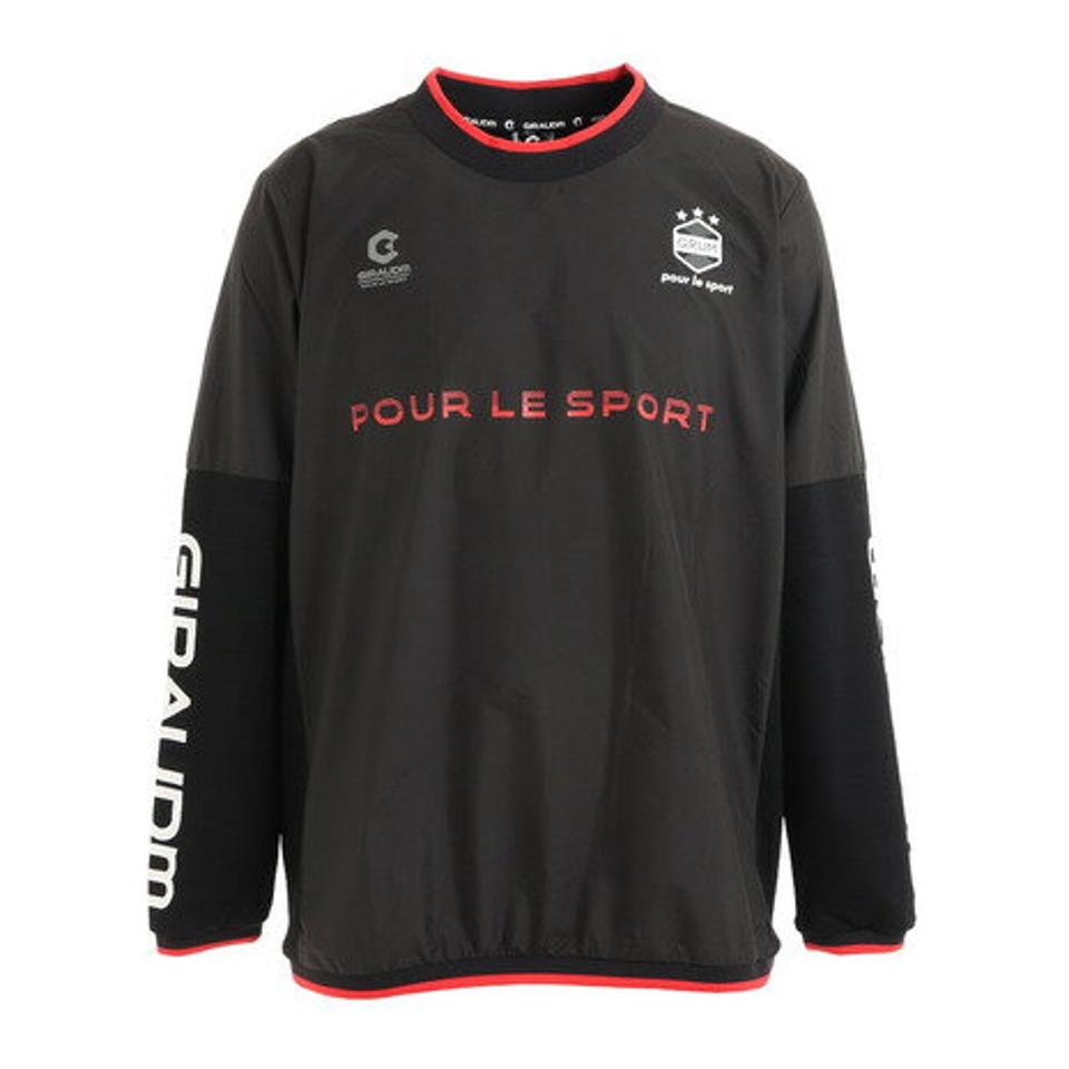 【10%OFFクーポン! 23日迄】ジローム(GIRAUDM)(メンズ)サッカー ウェア メンズ ハイブリットピステトップシャツ 741GM1ES5503 BLK