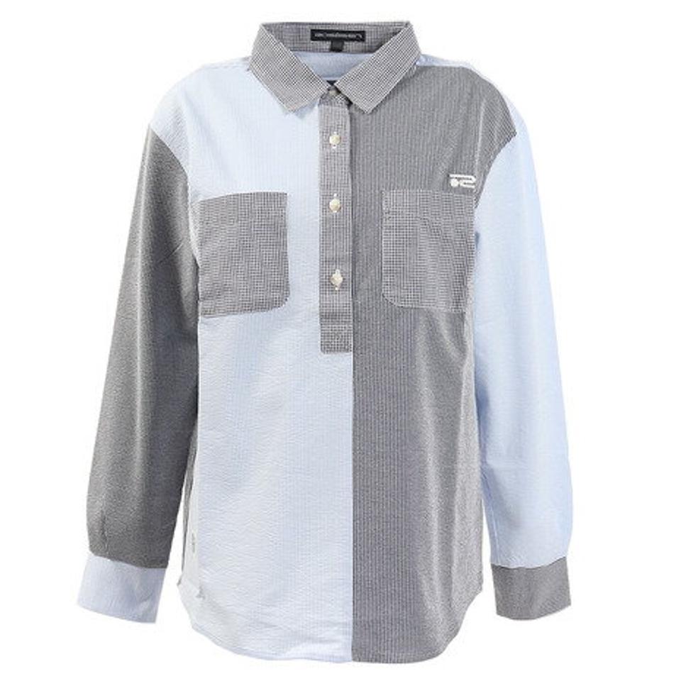 ROSASEN ゴルフウェア シャツ レディース 36Gピケ サッカークレイジー長袖シャツ 045-22211-098 (レディース)