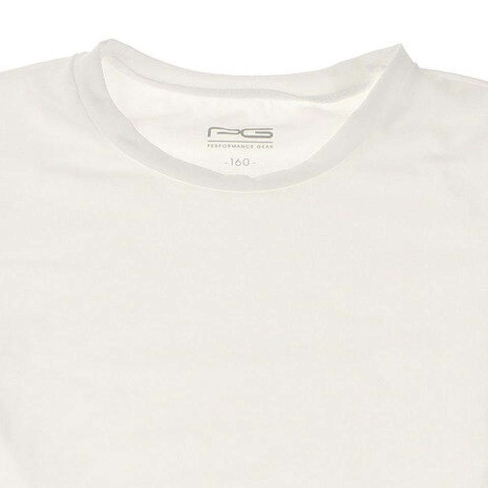 パフォーマンスギア(PG)(キッズ)サッカー ジュニア インナー ストレッチ 丸首 半袖 シャツ 742PG9ES4535 白