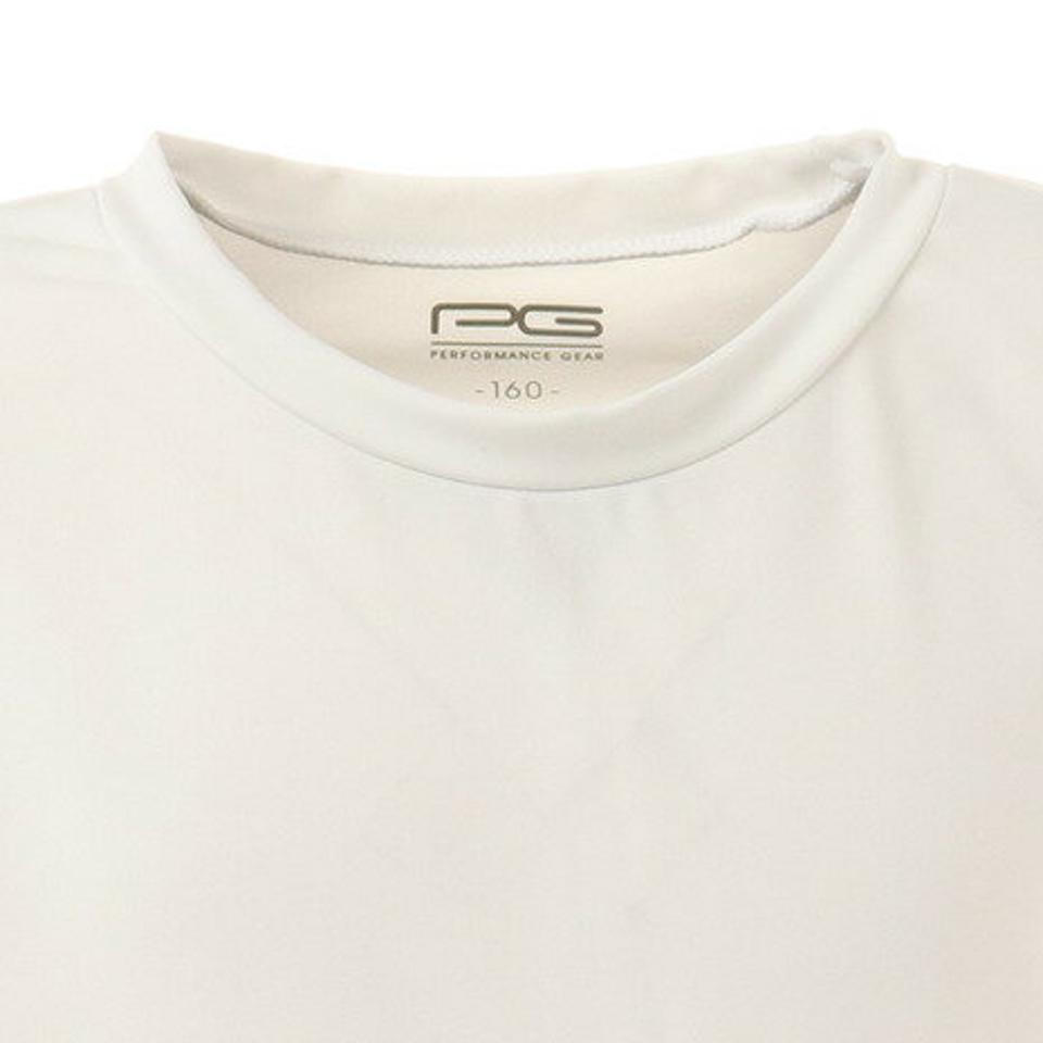 パフォーマンスギア(PG)(キッズ)サッカー ジュニア インナー ストレッチ 丸首 長袖 シャツ 742PG9ES4534 白