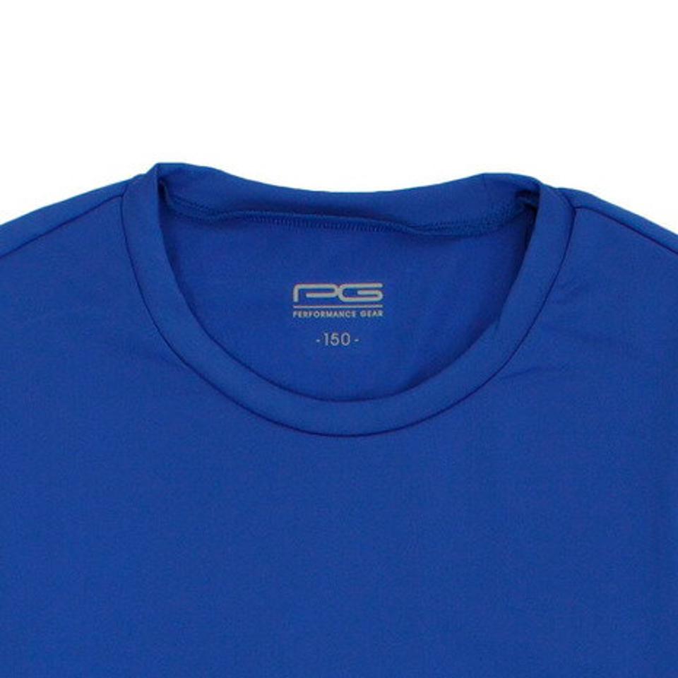 パフォーマンスギア(PG)(キッズ)サッカー ジュニア インナー ストレッチ 丸首 長袖 シャツ 742PG9ES4534 青