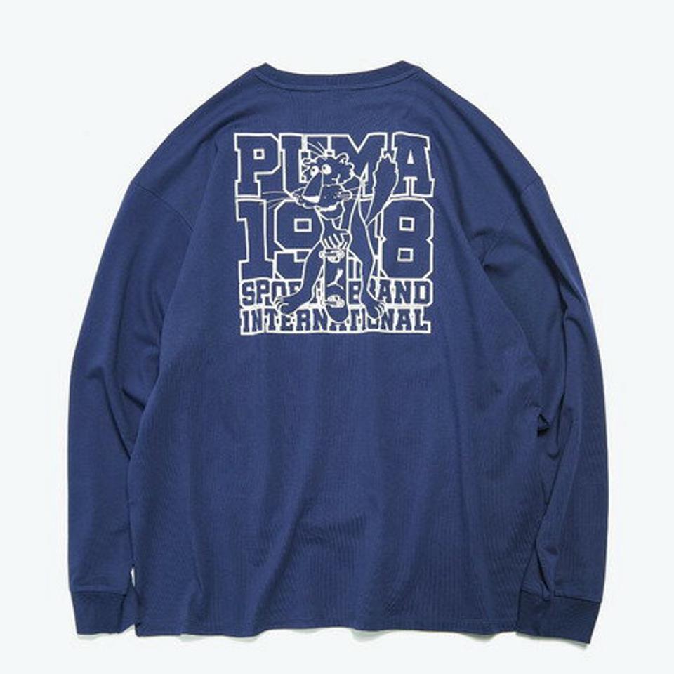 プーマ（PUMA） SUPER PUMAリラックス 長袖Tシャツ 589887 01 NVY （メンズ、レディース）