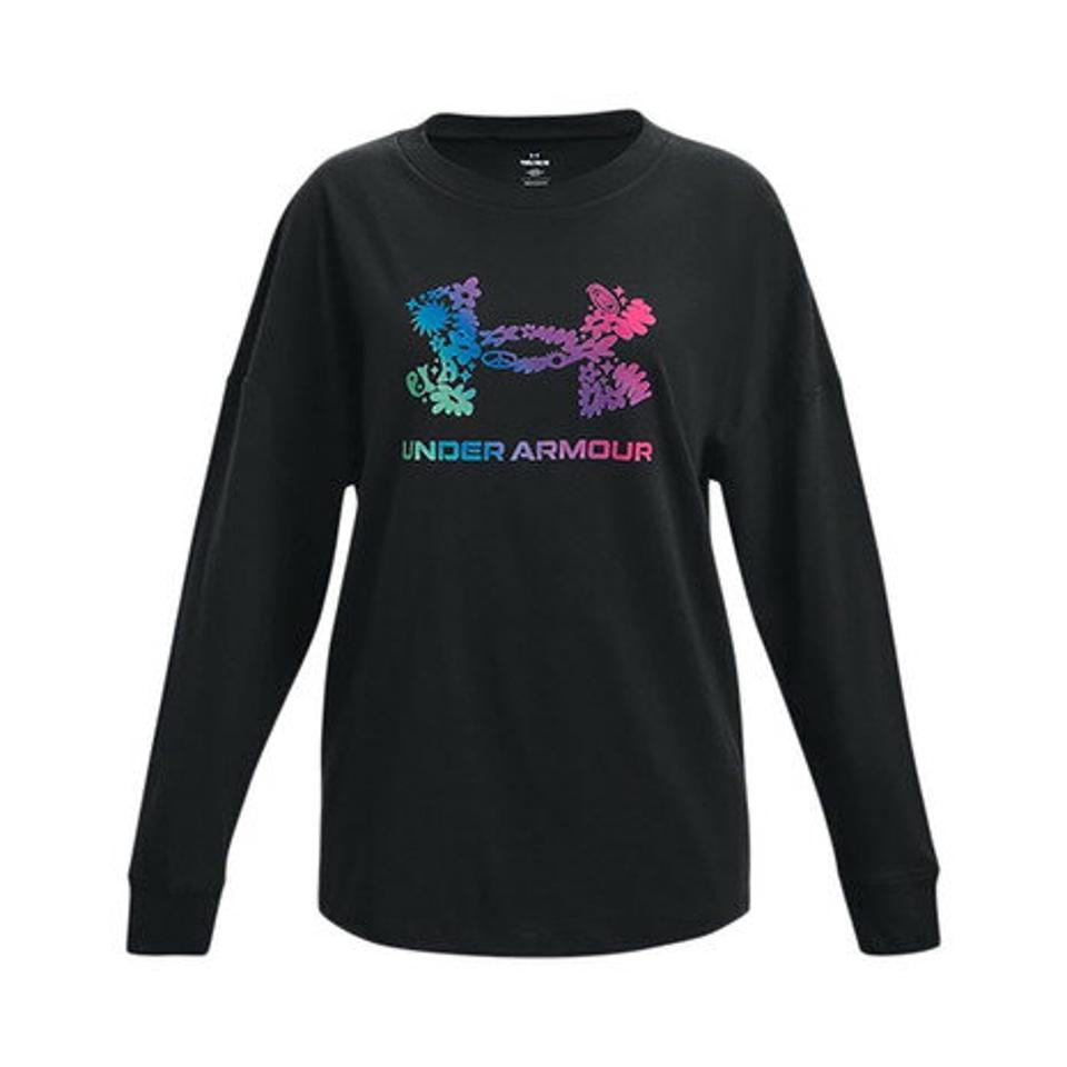 アンダーアーマー（UNDER ARMOUR） ガールズ グルービー グラディエントロゴ ロングスリーブTシャツ 1374172 001 （キッズ）