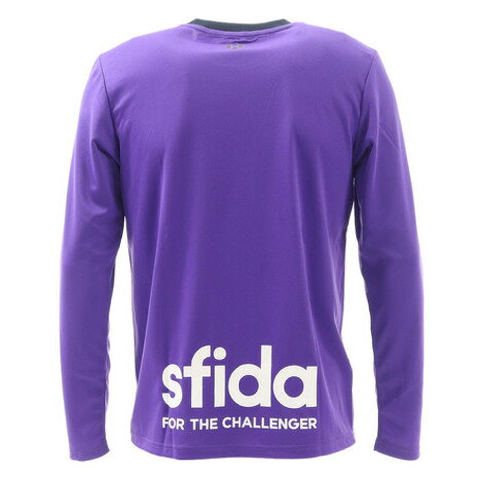 スフィーダ(SFIDA) サッカー ウェア メンズ 長袖 昇華ロゴ ボーダー プラクティスシャツ SA-20A12 PPL