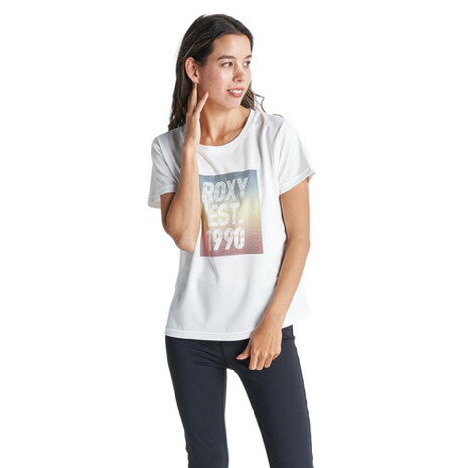 ロキシー（ROXY）（レディース）水陸両用 速乾 UVカット Tシャツ SMILE 22FWRST224539WHT