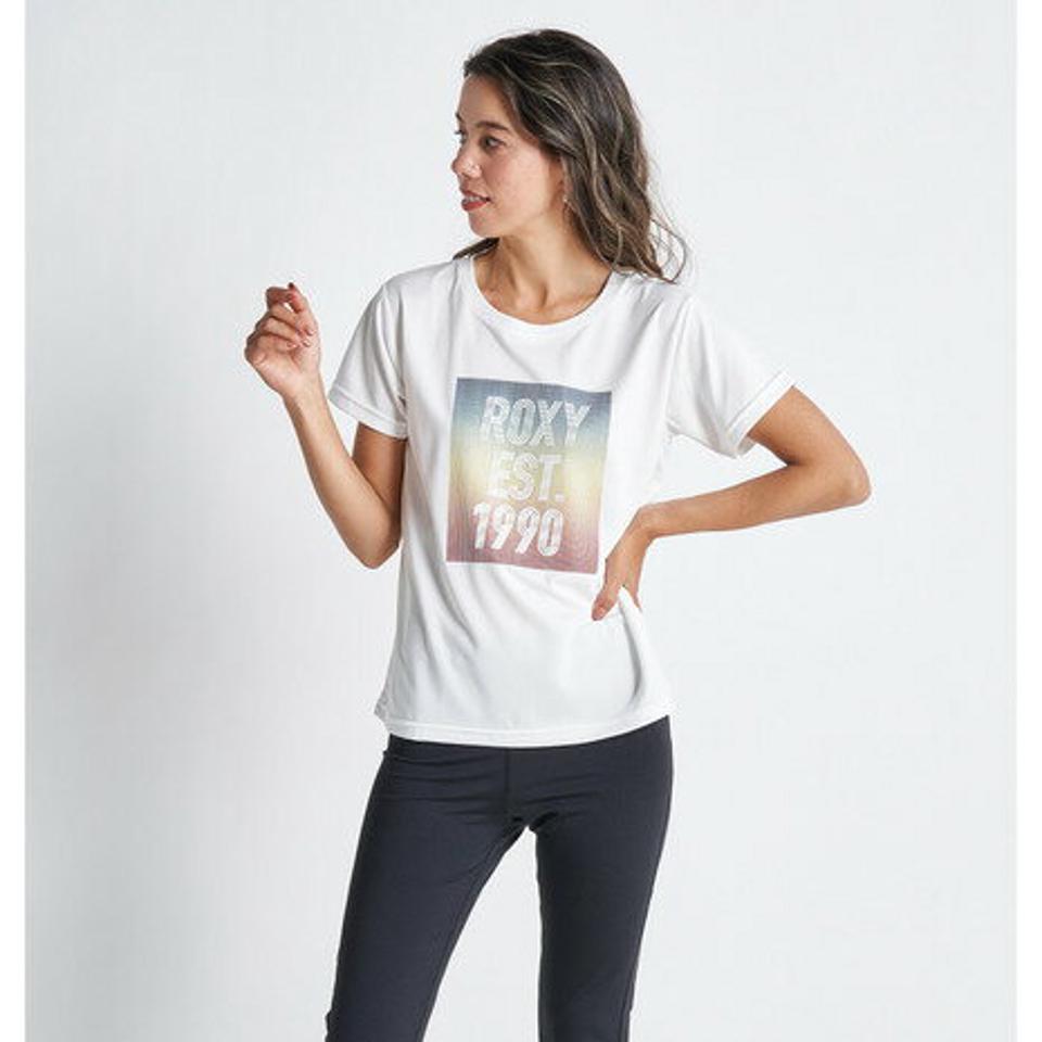 ロキシー（ROXY）（レディース）水陸両用 速乾 UVカット Tシャツ SMILE 22FWRST224539WHT