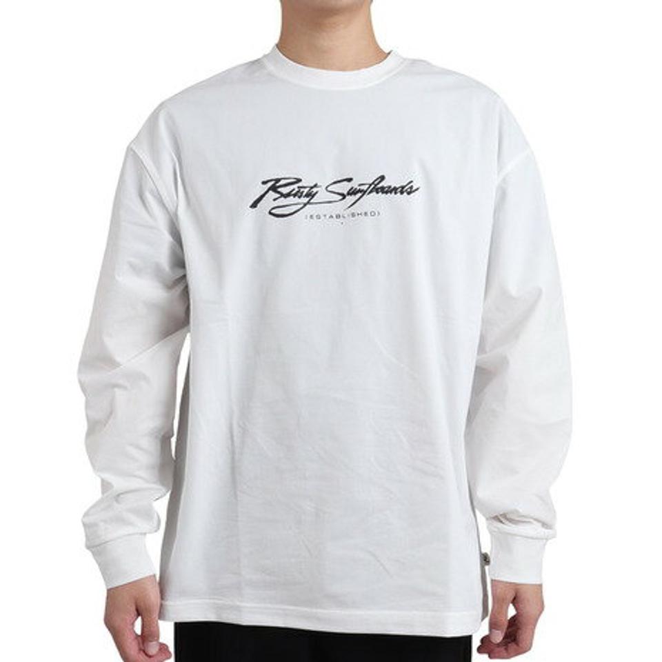 ラスティ（RUSTY）（メンズ）バックロゴ 長袖Tシャツ 932074WHT