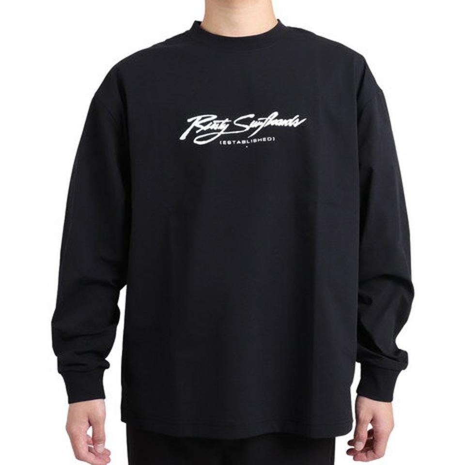 ラスティ(RUSTY)(メンズ)バックロゴ 長袖Tシャツ 932074BLK