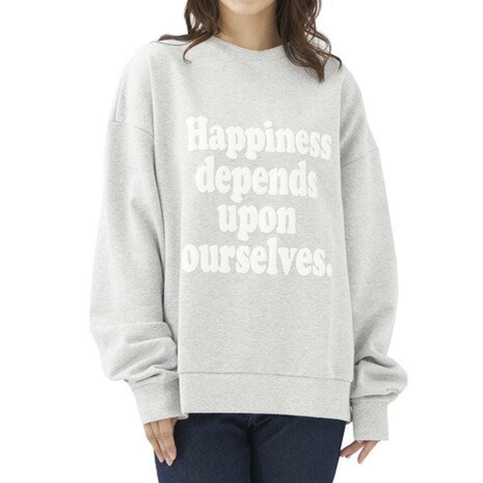 ラスティ（RUSTY） プリント ロゴ 発熱クルースウェット 吸湿発熱 保温 952004GRY （レディース）