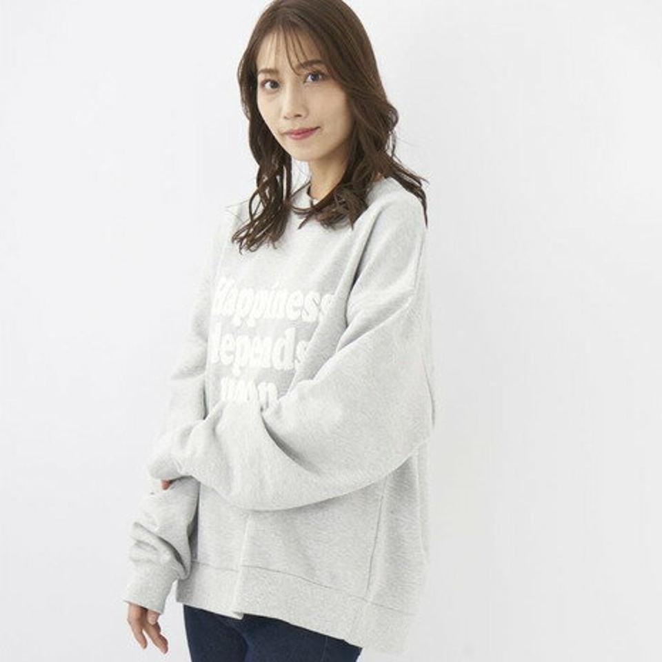 ラスティ（RUSTY） プリント ロゴ 発熱クルースウェット 吸湿発熱 保温 952004GRY （レディース）