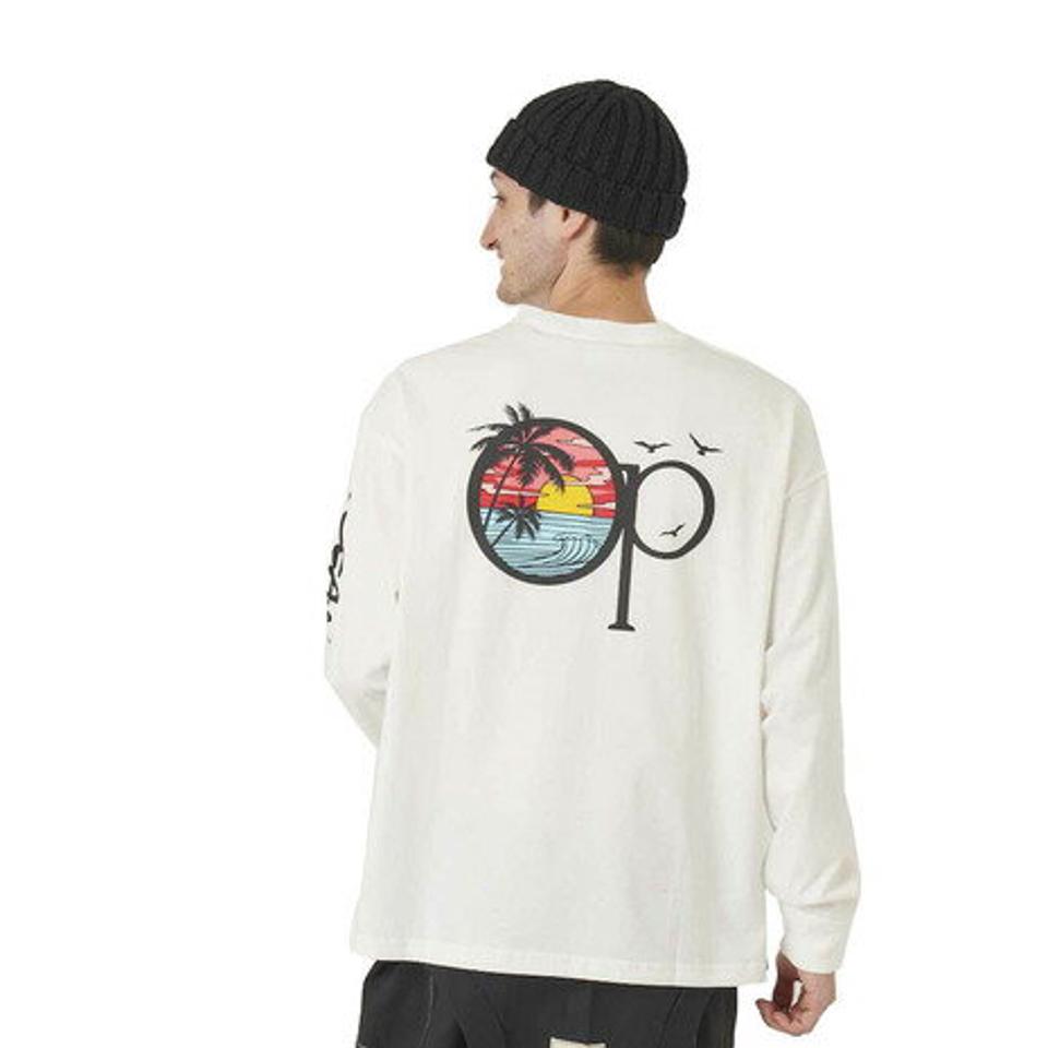 オーシャンパシフィック(Ocean Pacific)(メンズ)バックプリント 長袖Tシャツ 532079WHT