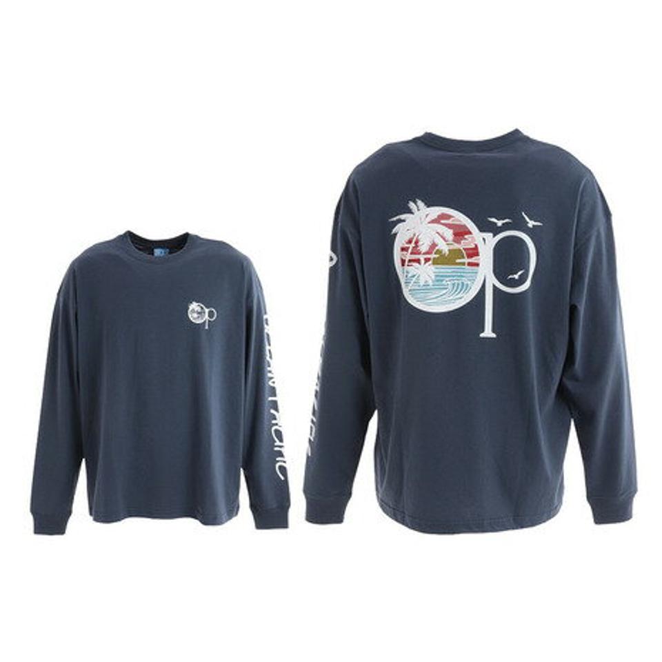 オーシャンパシフィック(Ocean Pacific)(メンズ)バックロゴ長袖Tシャツ 532079NVY