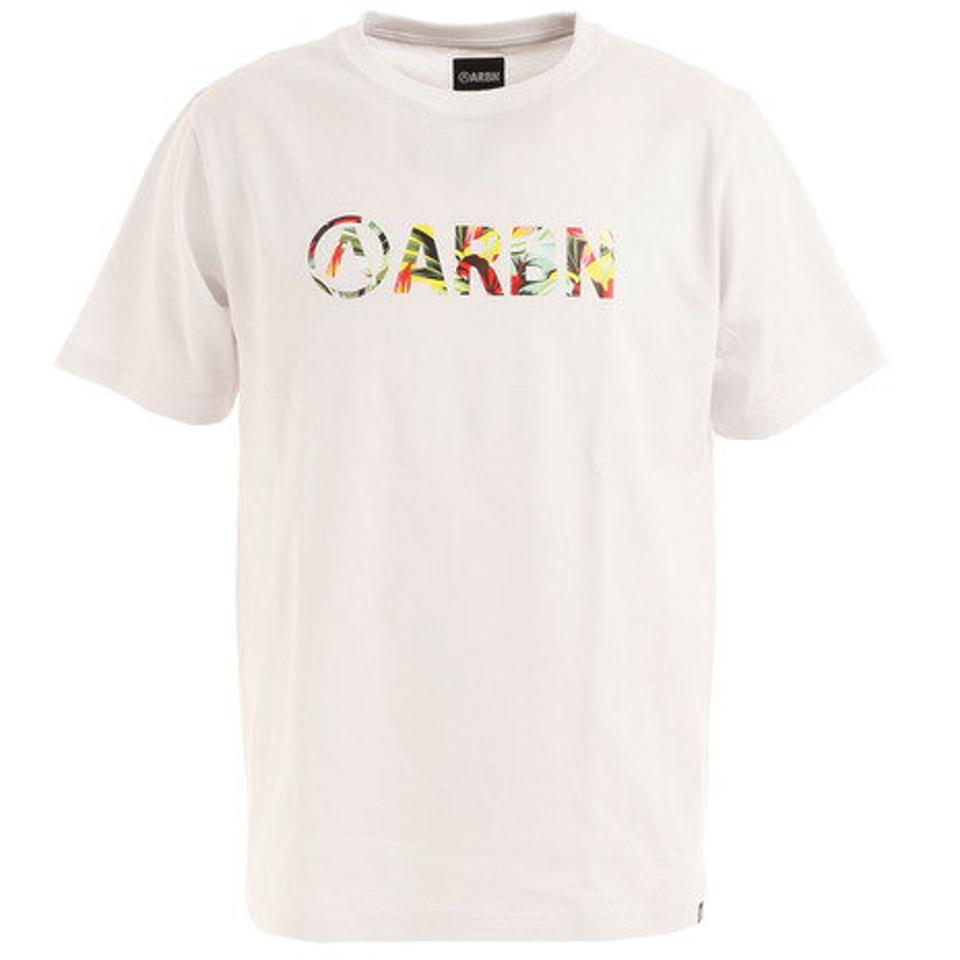 エアボーン（ARBN）（メンズ）Tシャツ メンズ 半袖 ボタニカルロゴ ARBN21-1001-WHT カットソー