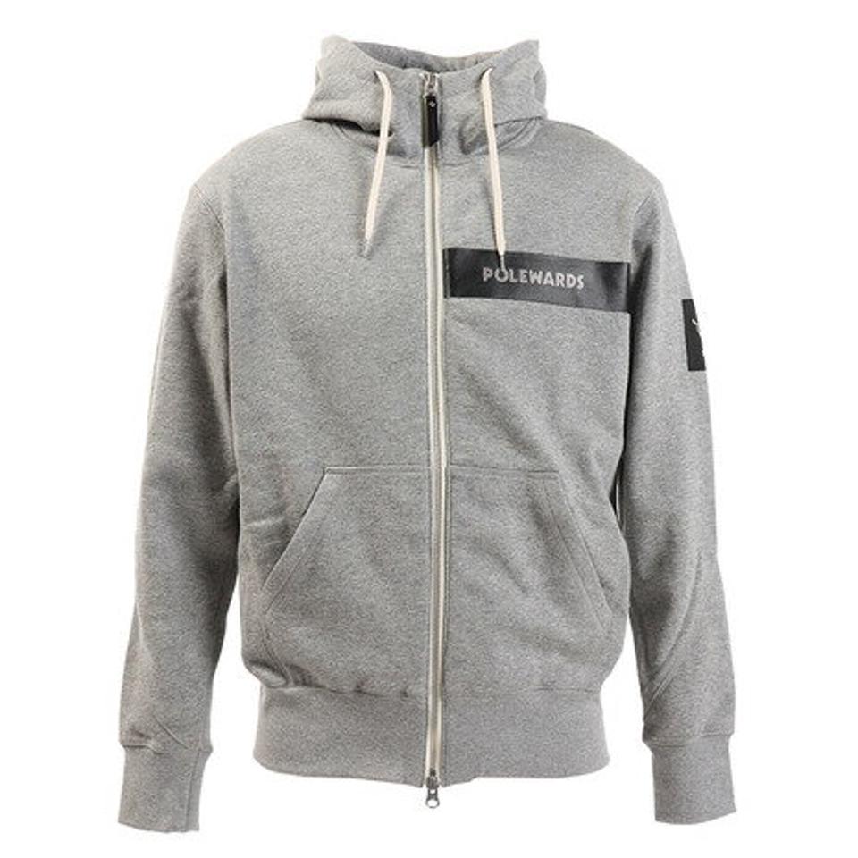 POLEWARDS（メンズ）パーカー メンズ トレーナー スウェット ジップパーカー メンズ PW22JM14 MGRY