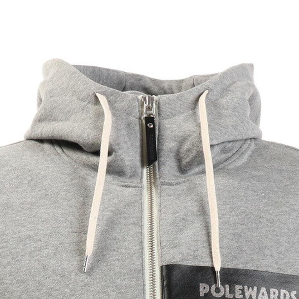 POLEWARDS（メンズ）パーカー メンズ トレーナー スウェット ジップパーカー メンズ PW22JM14 MGRY