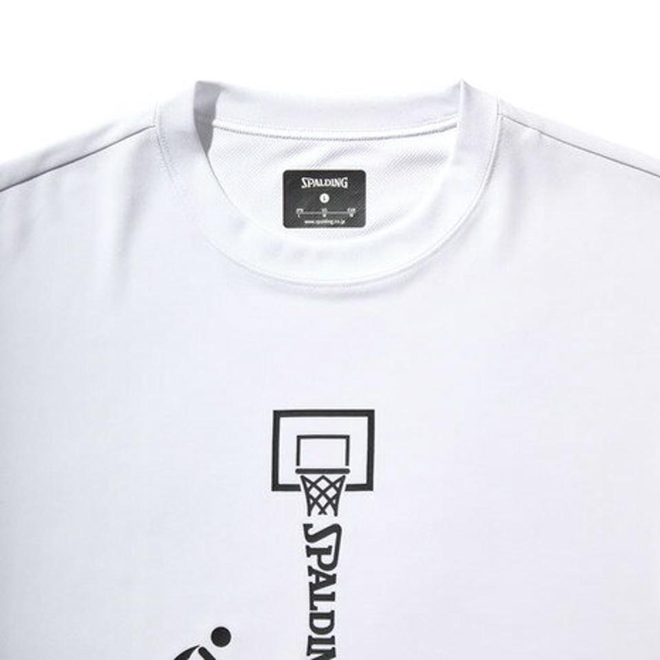 スポルディング(SPALDING)(メンズ)バスケットボールウェア UVカット ロンT 長袖Tシャツ ピクトグラム SMT22139WH