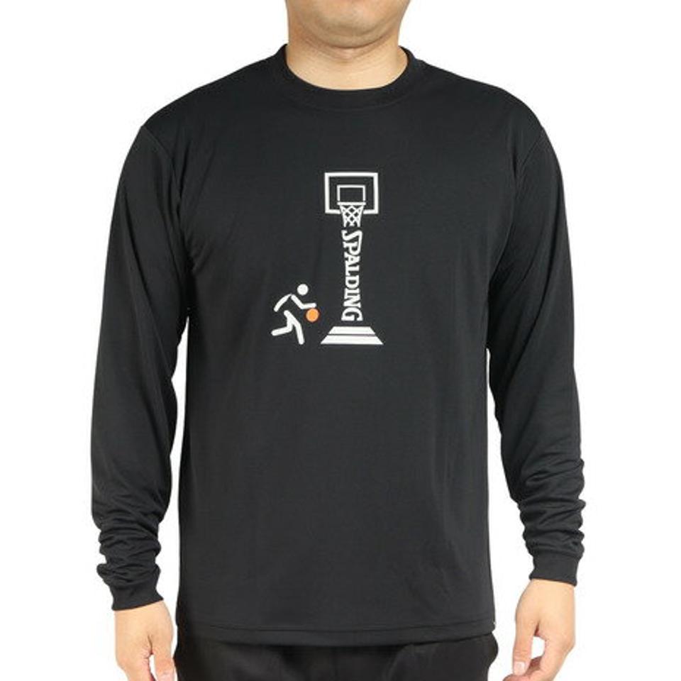 【6/5 24h限定 エントリー&対象4店舗買い回りで最大P10倍!】スポルディング(SPALDING)(メンズ)バスケットボールウェア ロンT 長袖Tシャツ ピクトグラム SMT22139