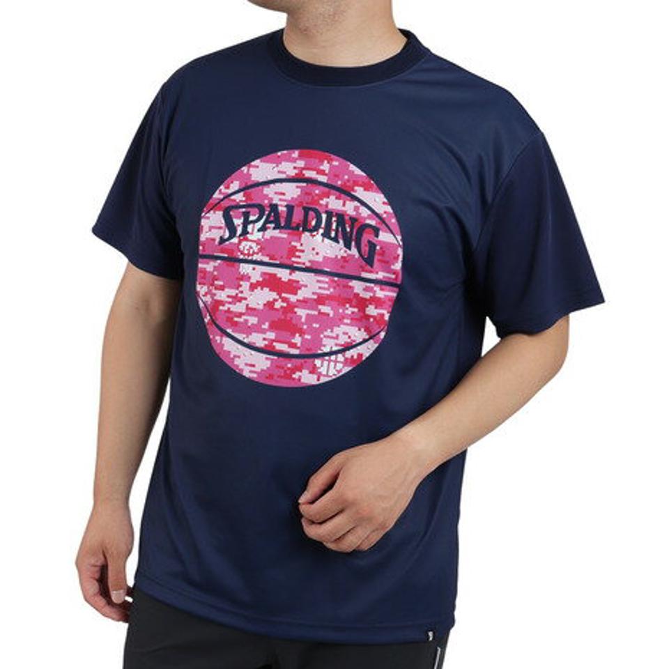 スポルディング（SPALDING） バスケットボールウェア Tシャツ デジカモボール SMT22112NV （メンズ）