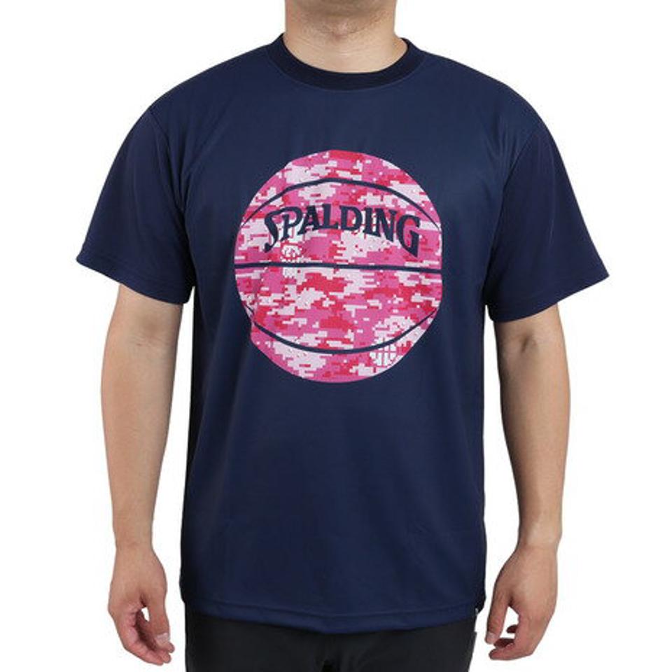 スポルディング（SPALDING） バスケットボールウェア Tシャツ デジカモボール SMT22112NV （メンズ）