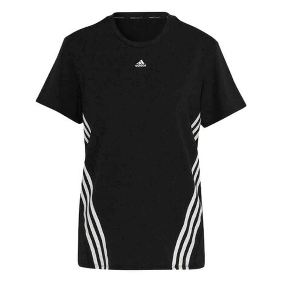 アディダス(adidas)(レディース)トレイン アイコンズ スリーストライプス 半袖Tシャツ CA028-HK6975