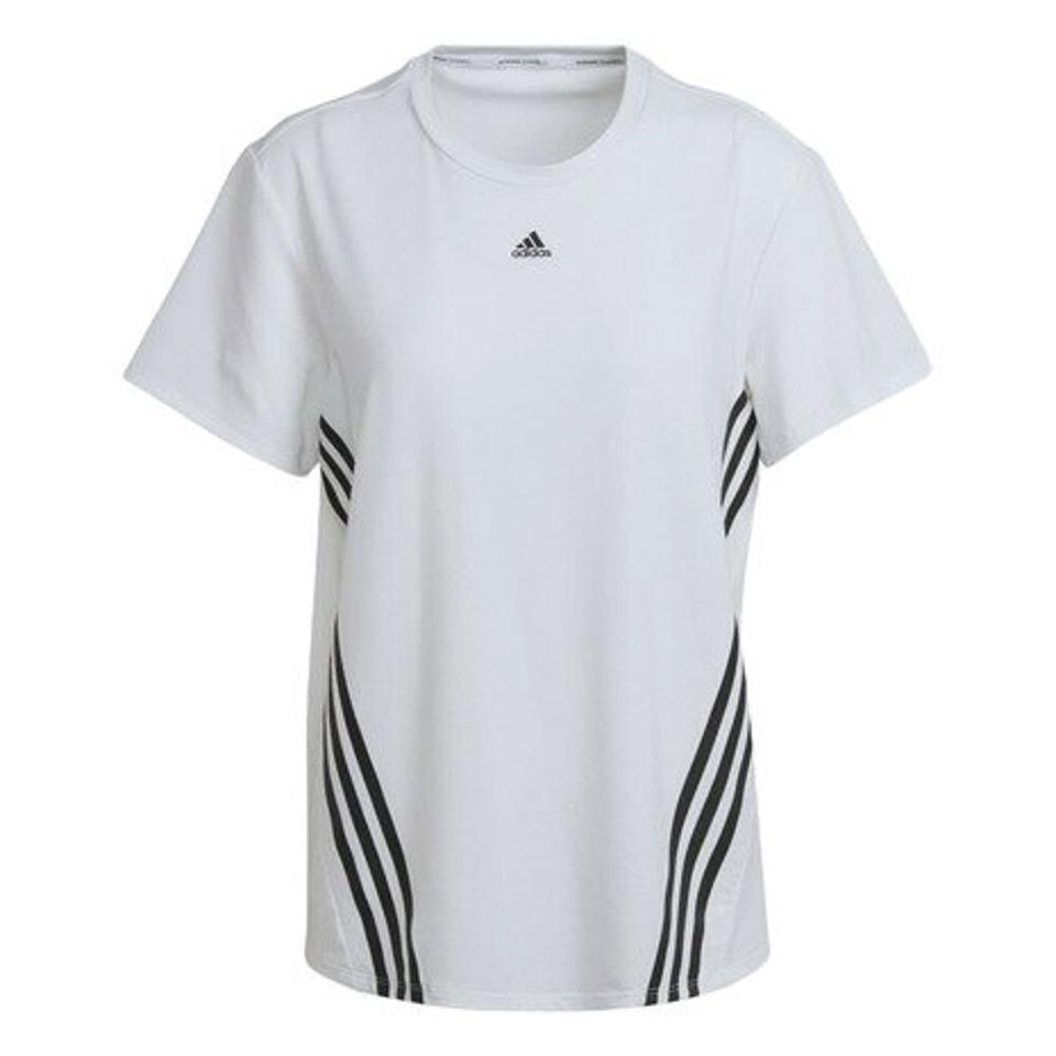 アディダス(adidas)(レディース)トレイン アイコンズ スリーストライプス 半袖Tシャツ CA028-HI1275
