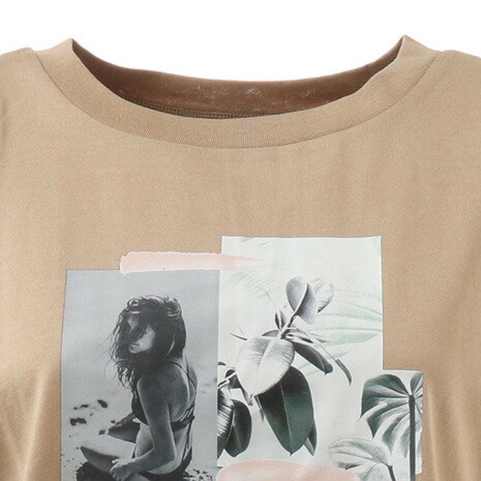 クローバーリーフ(LOVERS' LANE 45)(レディース)Tシャツ レディース 半袖 プリントビッグTシャツ 02800446-BEG