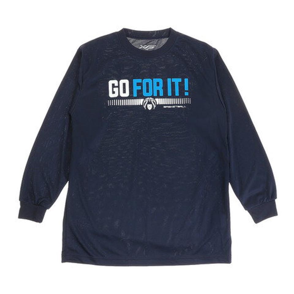 エックスティーエス(XTS)(キッズ)ジュニア ドライ 吸汗速乾 長袖Tシャツ 751G0ES1643 NVY バスケットボールウェア ロンT