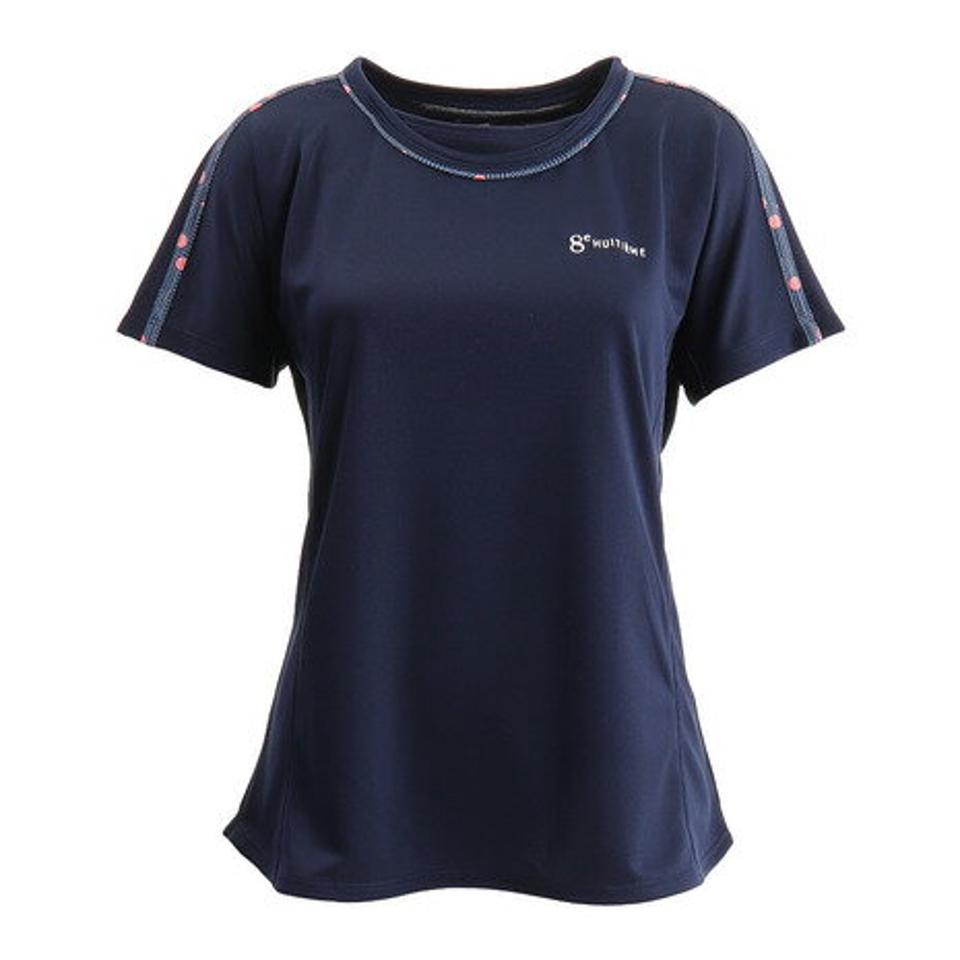 ウィッテム(HUITIEME)(レディース)テニス ドライプラス プリント Tシャツ HU20FLS733053NVY