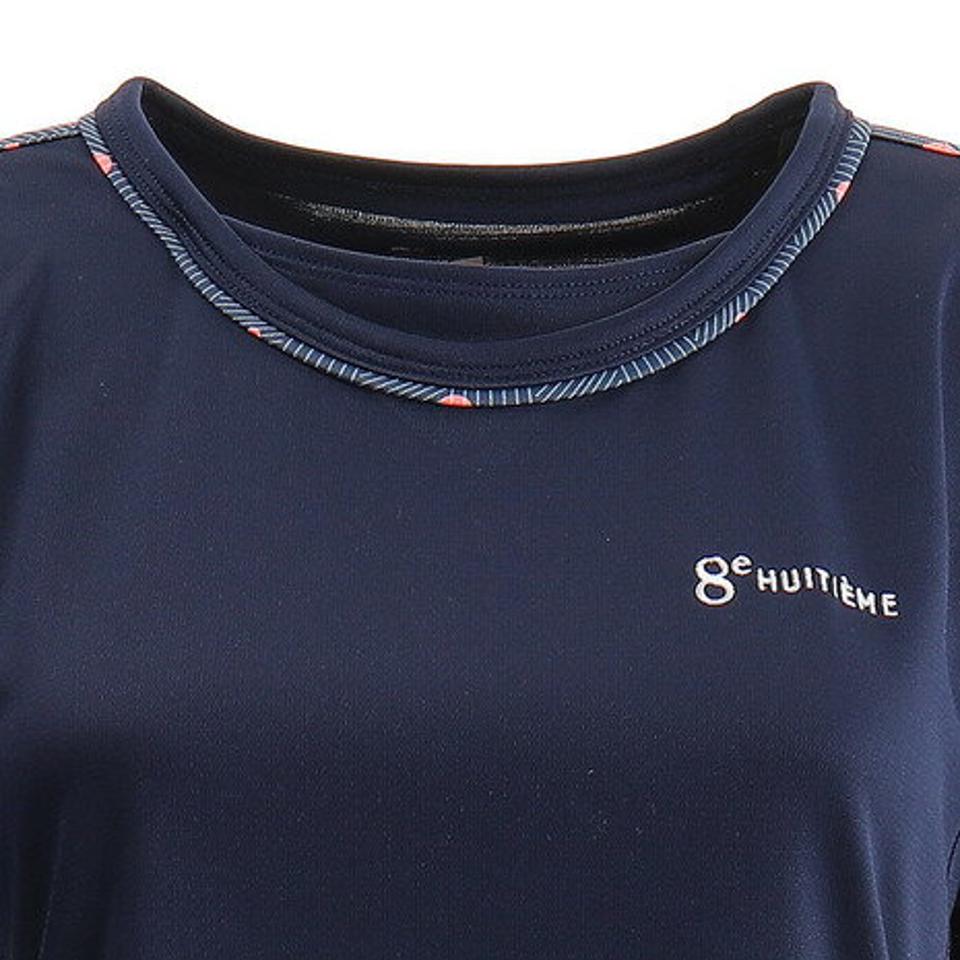 ウィッテム(HUITIEME)(レディース)テニス ドライプラス プリント Tシャツ HU20FLS733053NVY