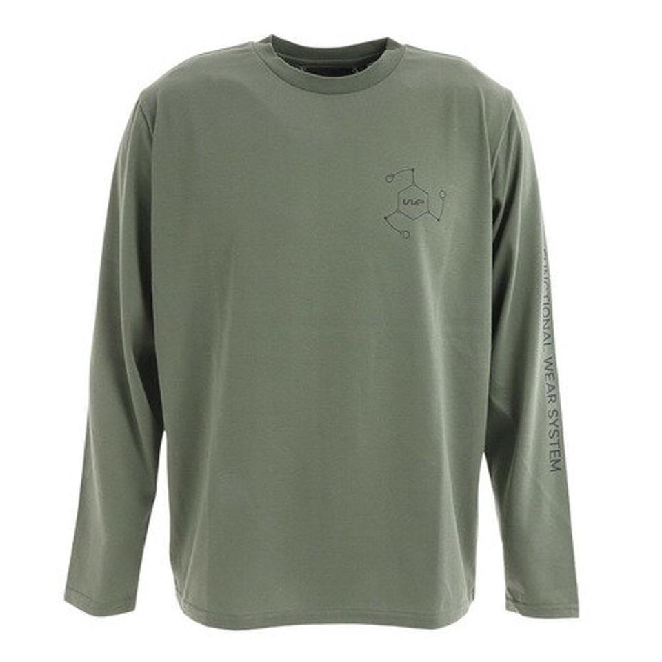 【スポーツデー エントリーでP5倍!4/3 9:59迄】ザ・ワープ・バイ・エネーレ(The Warp By Ennerre)(メンズ)長袖Tシャツ WB3NJB13 KHK