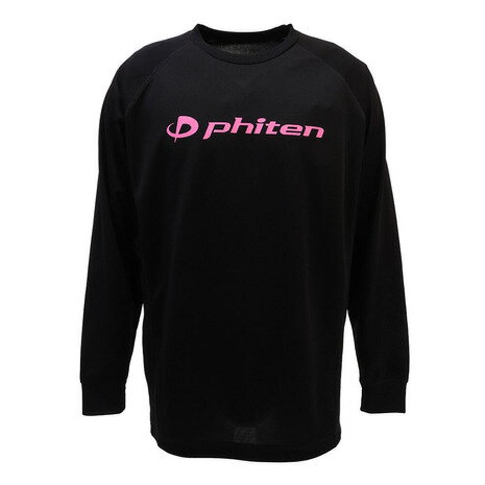 【10%OFFクーポン 9/28まで】ファイテン(PHITEN) Tシャツ 長袖 RAKUシャツ SPORTS 吸汗速乾 ロゴ 3116JG1800 【バレーボールウェア スポーツウェア】 (メンズ)