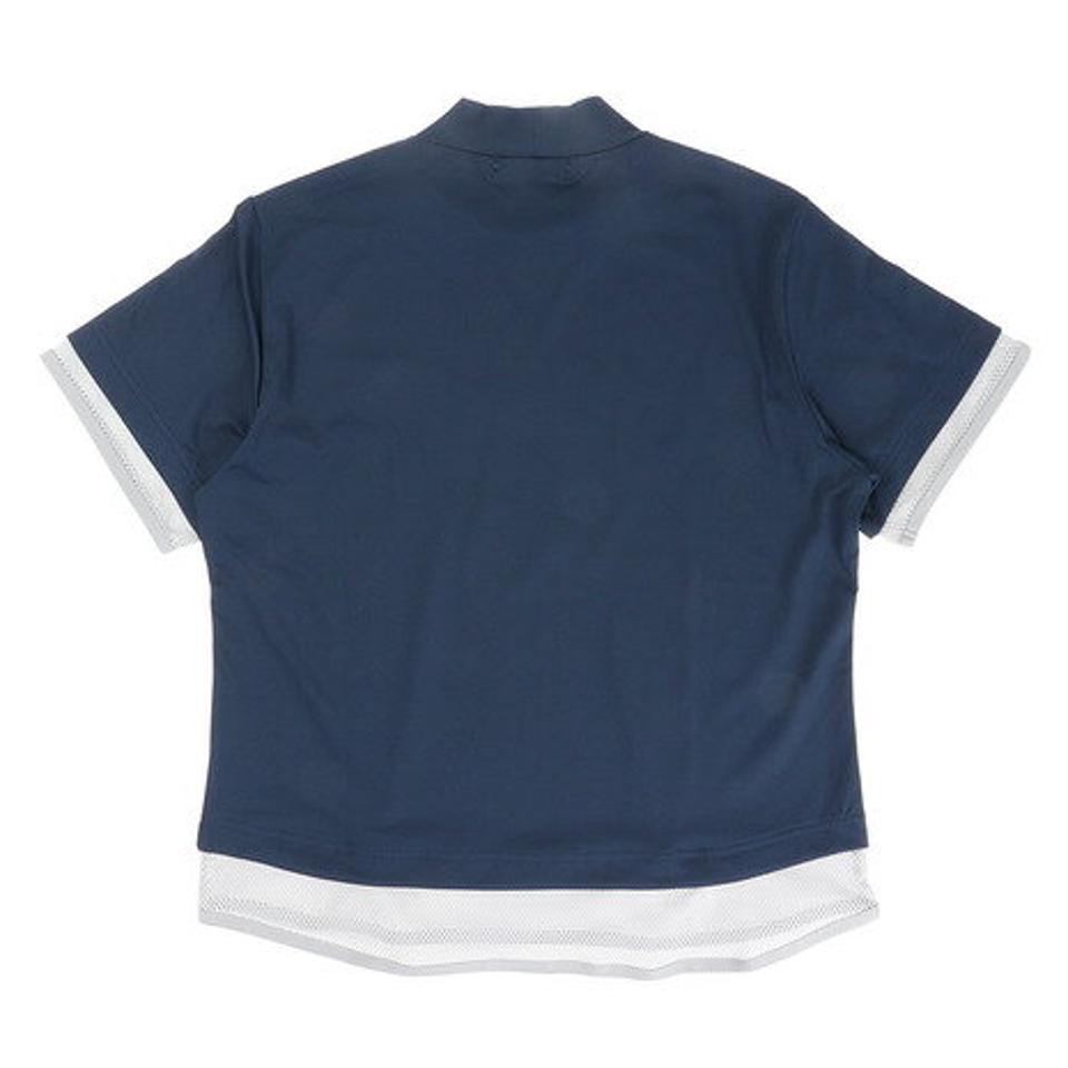 ROSASEN 天竺メッシュモックネックTシャツ 048-22441-098 (レディース)