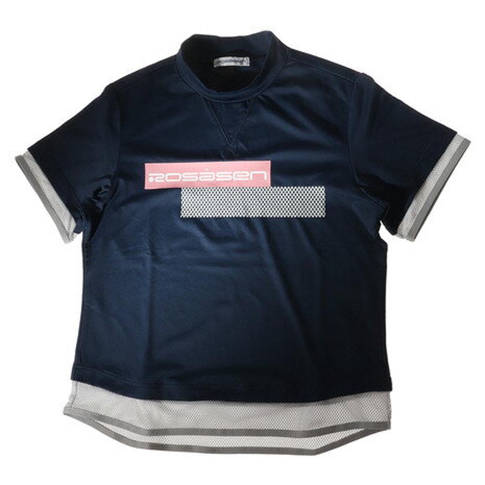 ROSASEN 天竺メッシュモックネックTシャツ 048-22441-098 (レディース)