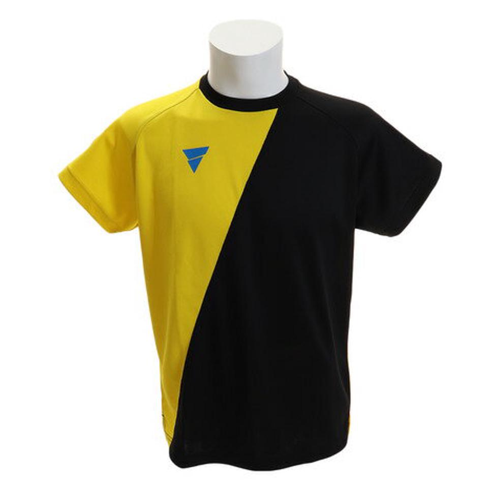 【10/5 24h限定エントリー&対象4店舗買い回りで最大P10倍!】ヴィクタス(VICTAS) Tシャツ メンズ 半袖 プラクティス V-TS908 033456 YEL 卓球ウェア (メンズ、レディース)