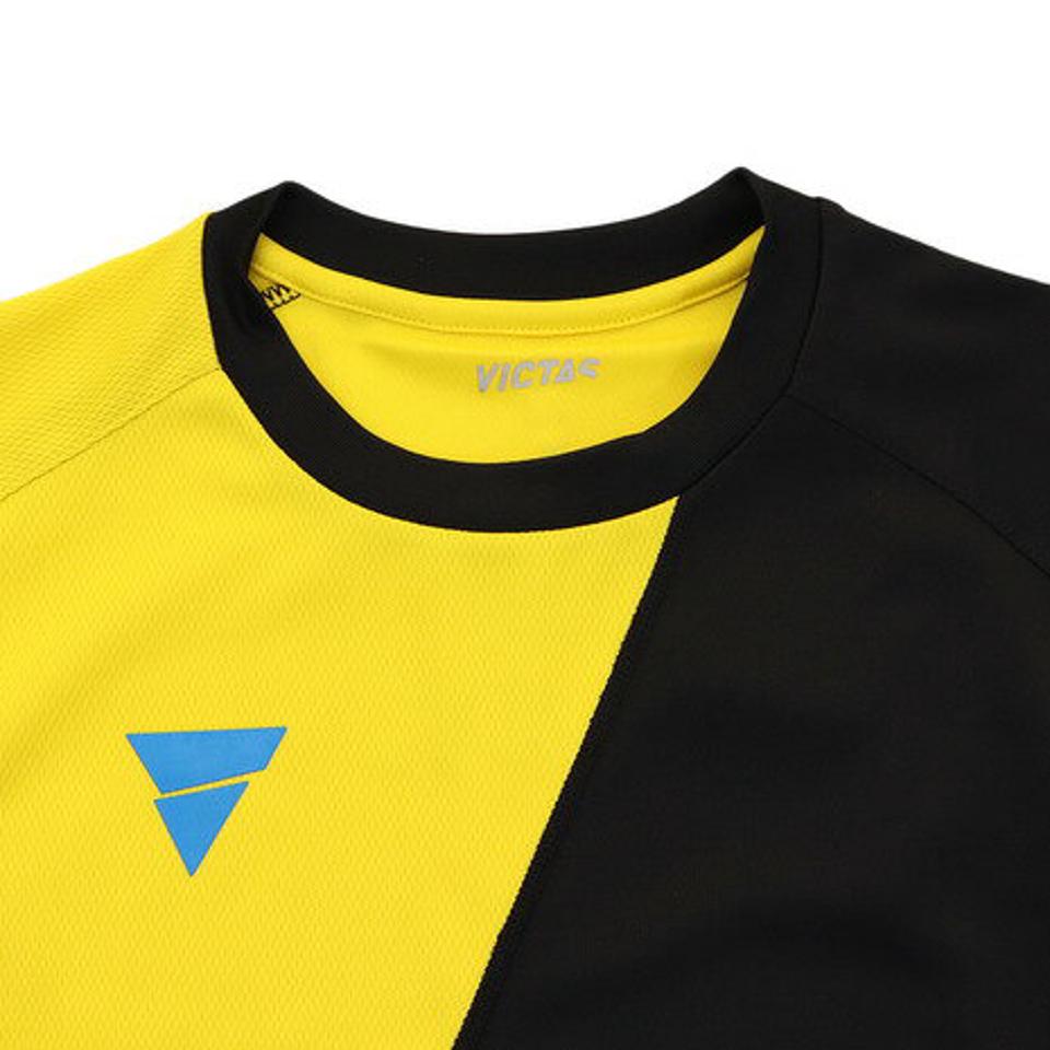 【10/5 24h限定エントリー&対象4店舗買い回りで最大P10倍!】ヴィクタス(VICTAS) Tシャツ メンズ 半袖 プラクティス V-TS908 033456 YEL 卓球ウェア (メンズ、レディース)