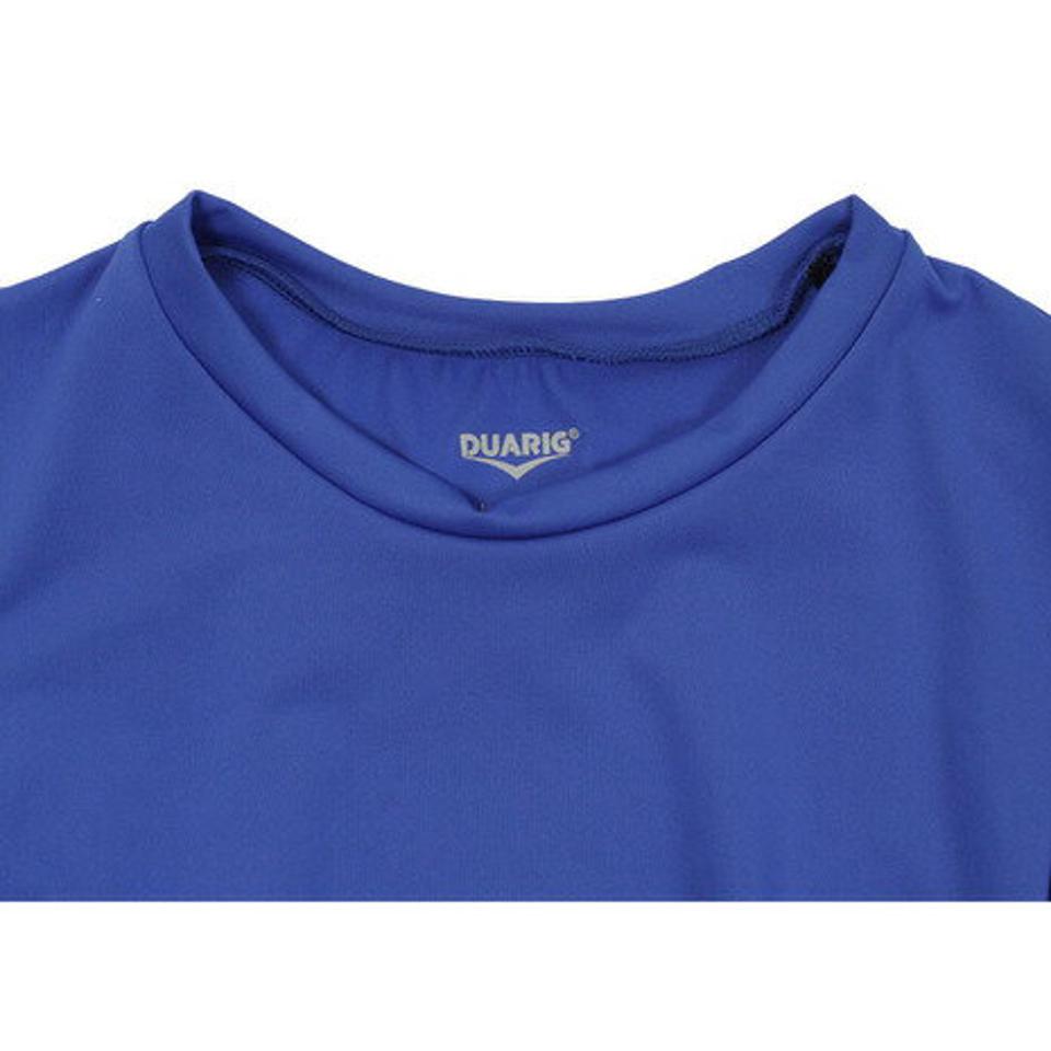 デュアリグ(DUARIG) サッカー ジュニア インナー ストレッチ丸首インナーシャツ 742D8ES067 青 アンダー シャツ 長袖 (キッズ)