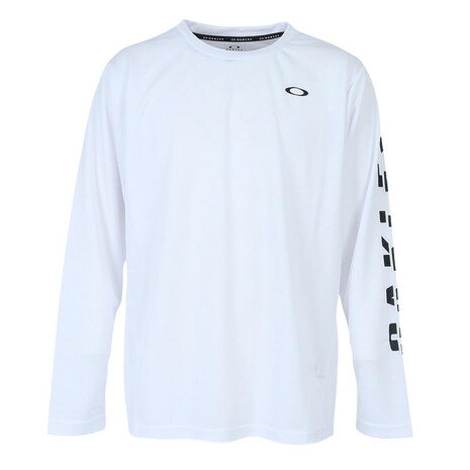 【2/25〜2/26 48h限定 エントリー&対象4店舗買い回りで最大P10倍!】オークリー(OAKLEY)(メンズ)テニスウェア Slant Logo Print 長袖Tシャツ 6.0 FOA404191-100 吸汗