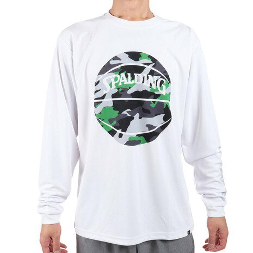 【10/10 24h限定エントリー&対象4店舗買い回りで最大P10倍!】スポルディング(SPALDING) バスケットボールウェア ロンT ロングスリーブTシャツ マルチカモボール SMT211030WH (メンズ)