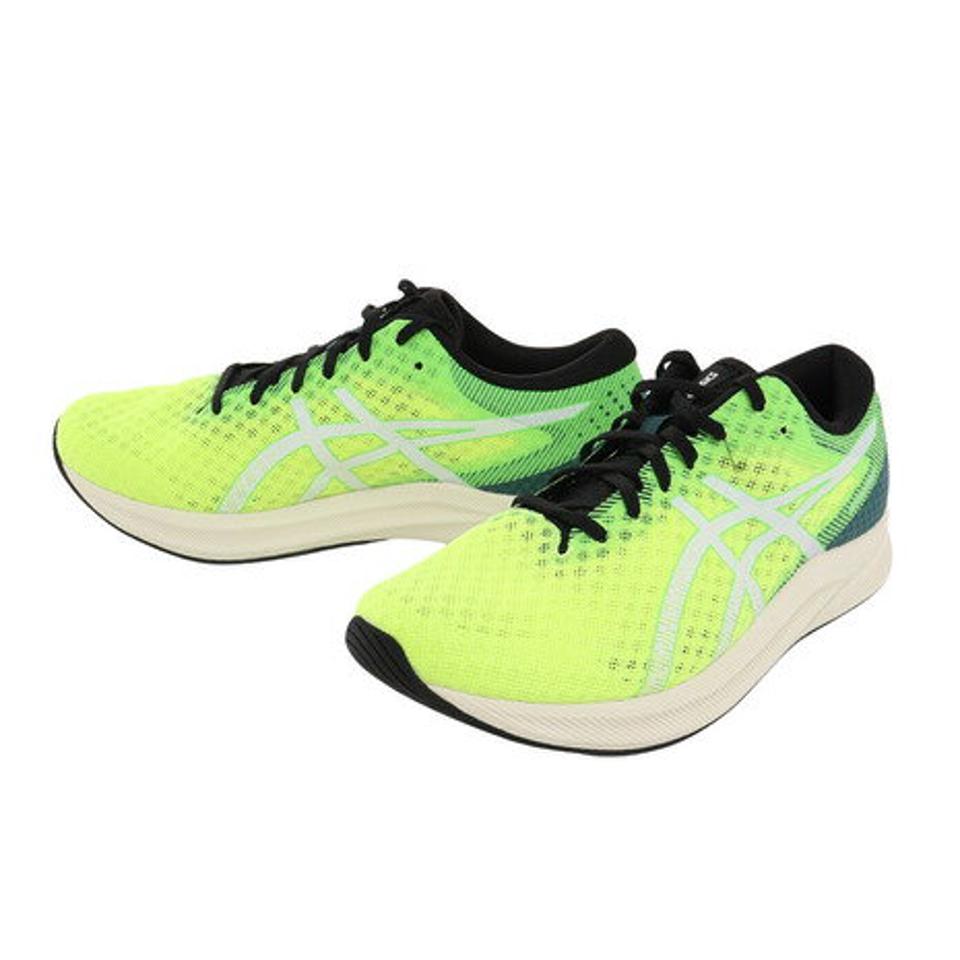 アシックス（ASICS）（メンズ）ランニングシューズ ハイパースピード 2 ワイド フラッシュグリーン 1011B494.750 スニーカー 厚底 プレート 軽量 駅伝 部活