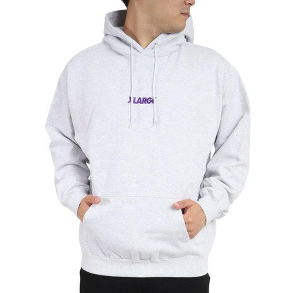 エクストララージ(XLARGE)(メンズ)STANDARD ロゴ プルオーバー フードスウェット 101223012010-ASH