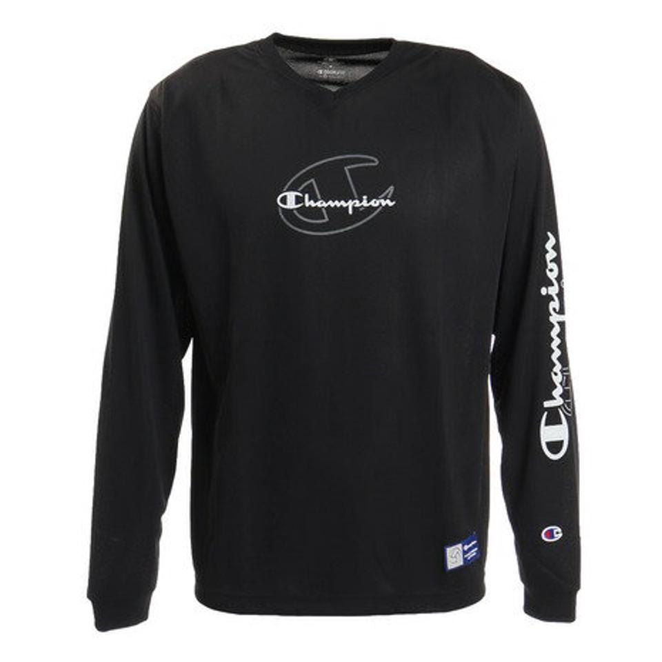 【2点以上10%OFFクーポン 10/7まで】チャンピオン(CHAMPION) バレーボールウェア ロングスリーブTシャツ C3-UV402 090 (メンズ、レディース)