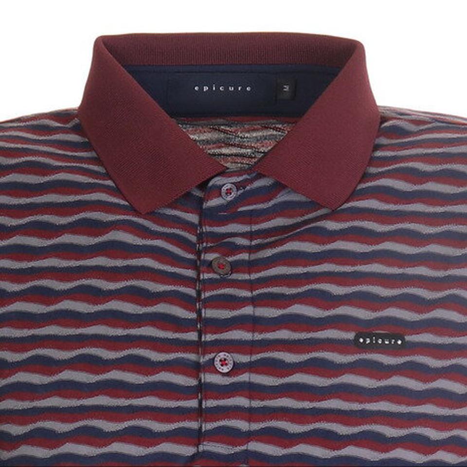エピキュール(epicure)(メンズ)ゴルフウェア バスクウェーブジャカード半袖シャツ 151-23841-068