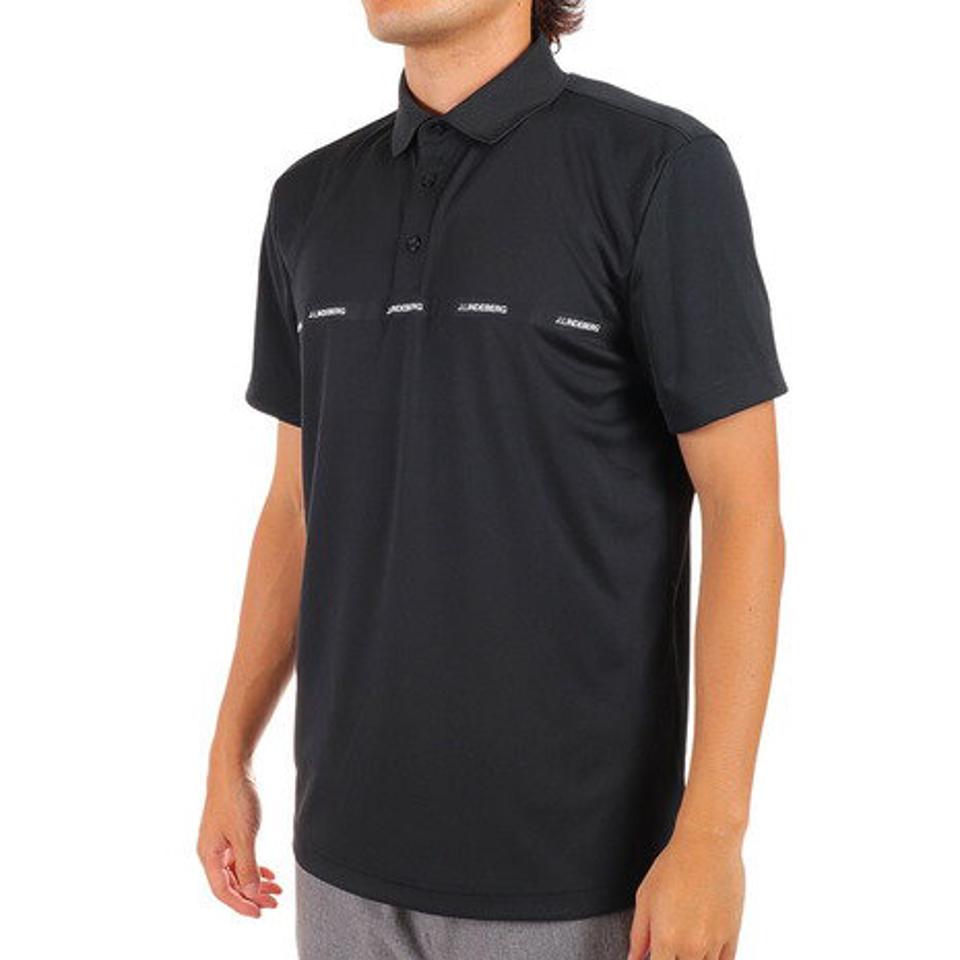 J.LINDEBERG ゴルフウェア 春夏 吸汗速乾 ストレッチ エコテックス フロントロゴテープ 半袖ポロシャツ 071-26351-019 (メンズ)