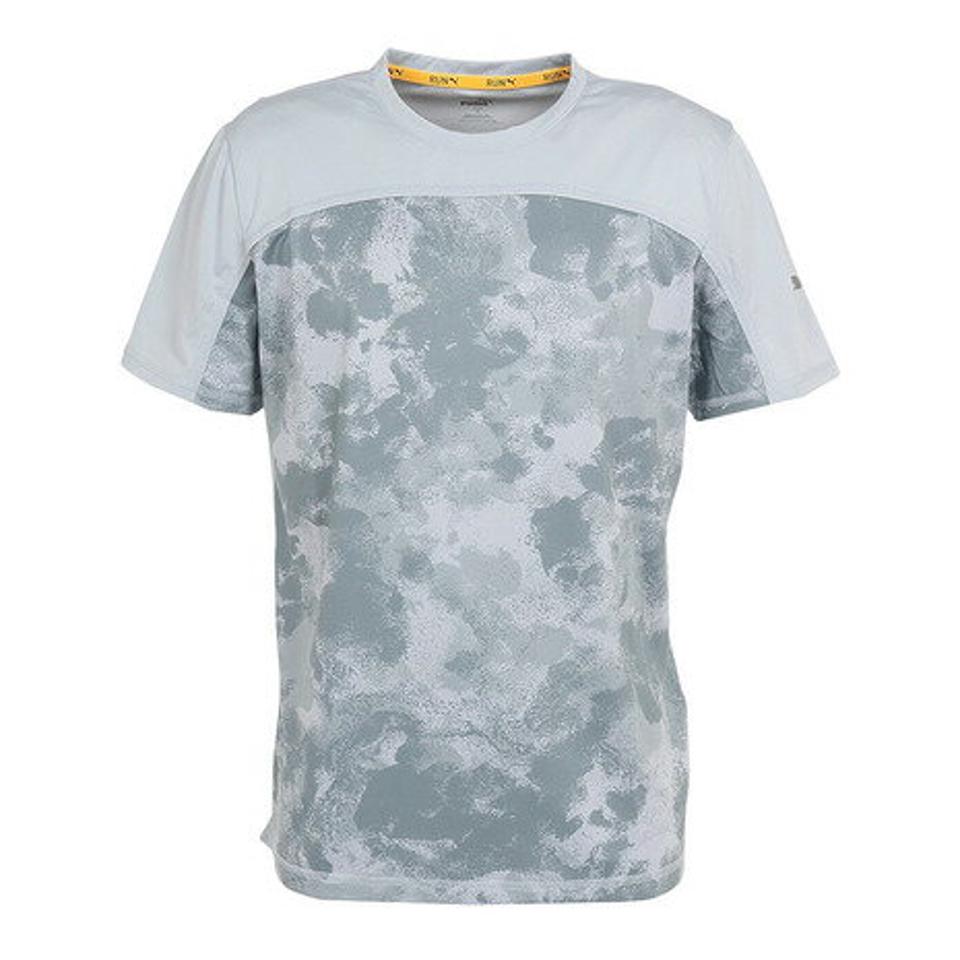 プーマ(PUMA)(メンズ)ランニング AOP 半袖Tシャツ 522907 80 GRY