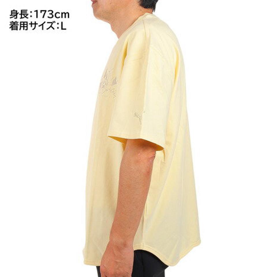 【6/5 24h限定 エントリー&対象4店舗買い回りで最大P10倍!】プーマ(PUMA)(メンズ)半袖Tシャツ メンズ SUPER PUMA フラッグTシャツ 671098 41 YEL