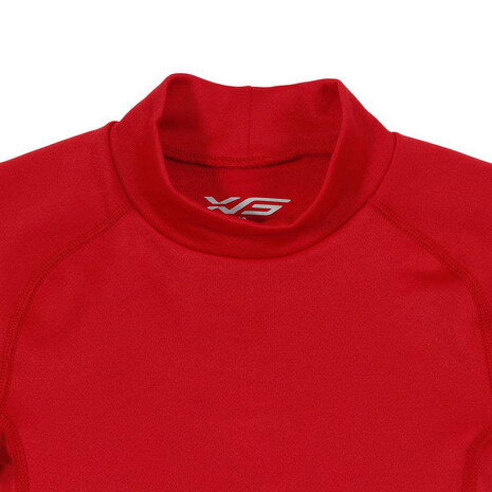 【10/10 24h限定エントリー&対象4店舗買い回りで最大P10倍!】エックスティーエス(XTS) サッカー ジュニア インナー ストレッチハイネックシャツインナーシャツ 長袖 742G8ES9689 赤 フットサル 防寒 発熱 (キッズ)