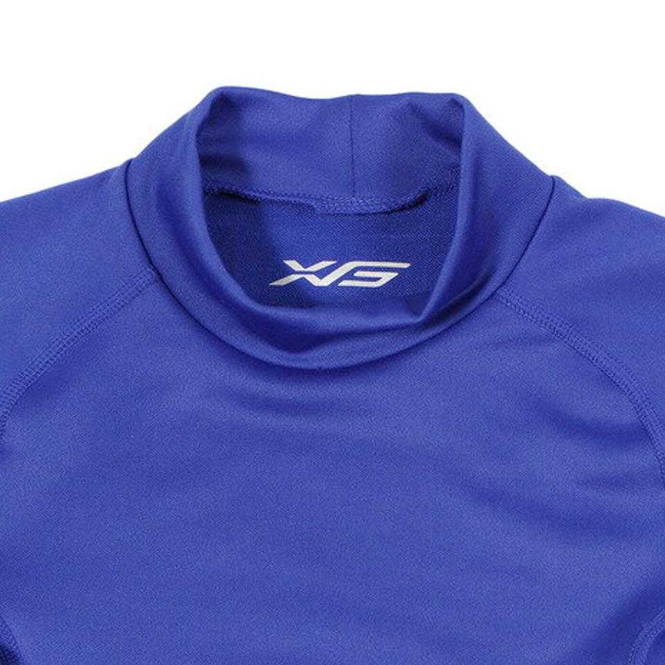 【10/10 24h限定エントリー&対象4店舗買い回りで最大P10倍!】エックスティーエス(XTS) サッカー ジュニア インナー ストレッチハイネックシャツインナーシャツ 長袖 742G8ES9689 青 フットサル 防寒 発熱 (キッズ)