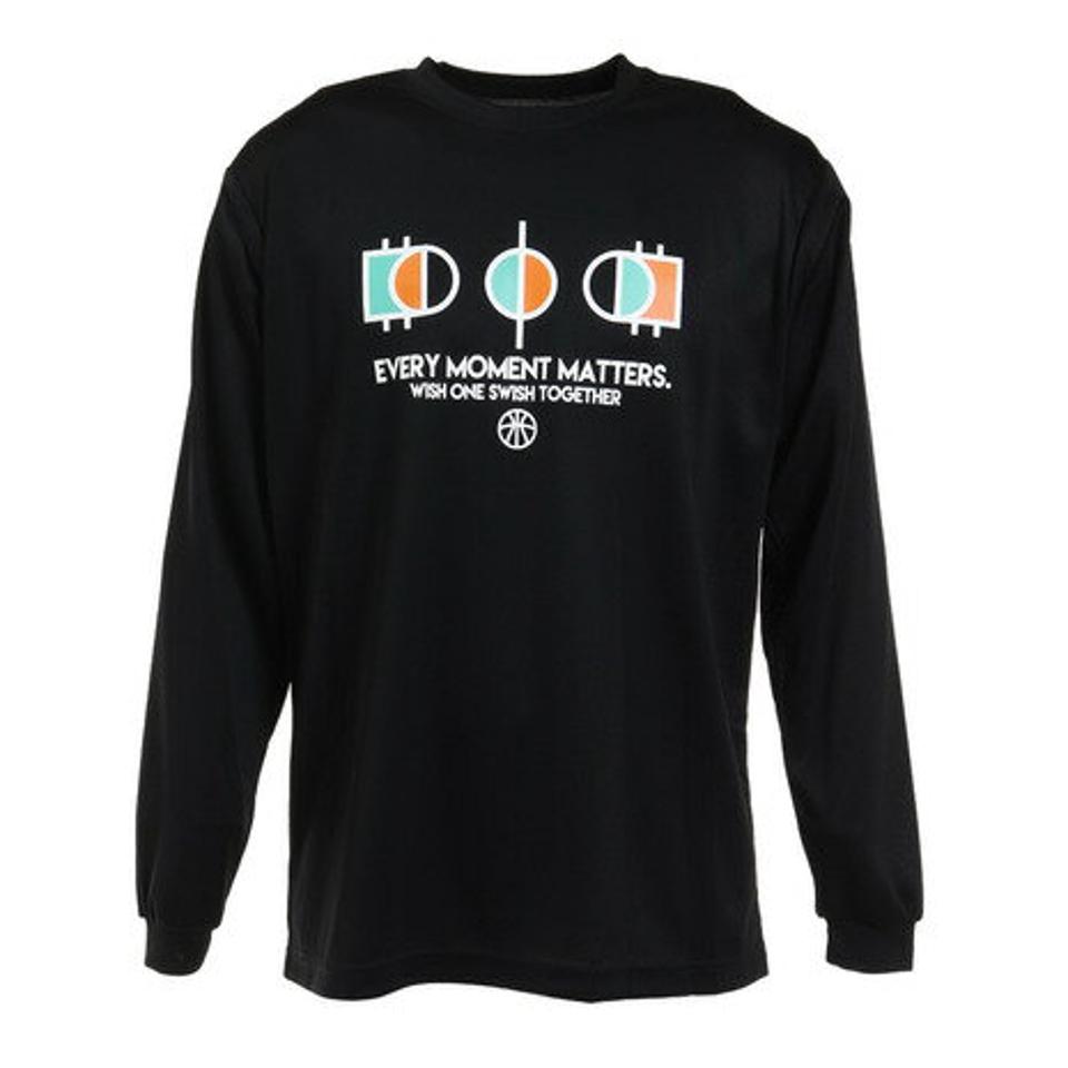 【3点10%OFFクーポン対象!2/15まで】エックスティーエス(XTS)(メンズ)バスケットボールウェア ロンT プリント長袖Tシャツ 751TS2ES0041 BLK