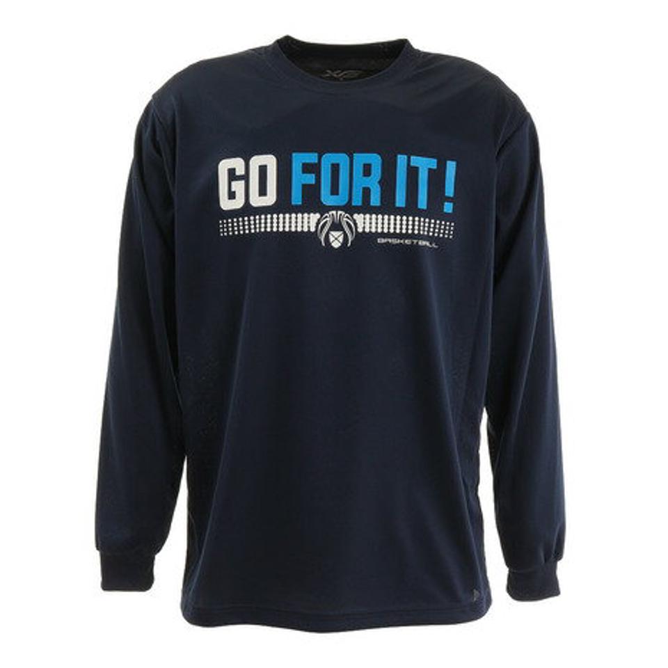 【2点以上10%OFFクーポン 10/7まで】エックスティーエス(XTS) ドライ 吸汗速乾 長袖Tシャツ 751G0ES1627 NVY バスケットボールウェア